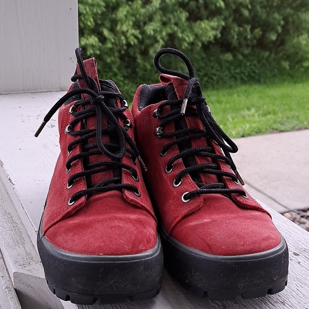 Cole Haan Red Suede Boots